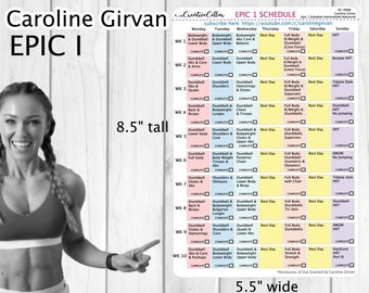 EC-0008 // Caroline Girvan EPIC I Workout Planner Stickers Epic 1 -  UK