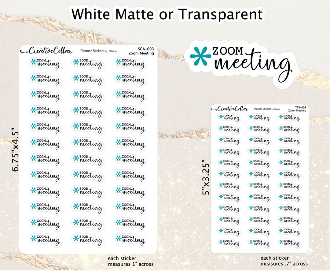 TTS003 // Zoom Meeting Planner Stickers Etsy