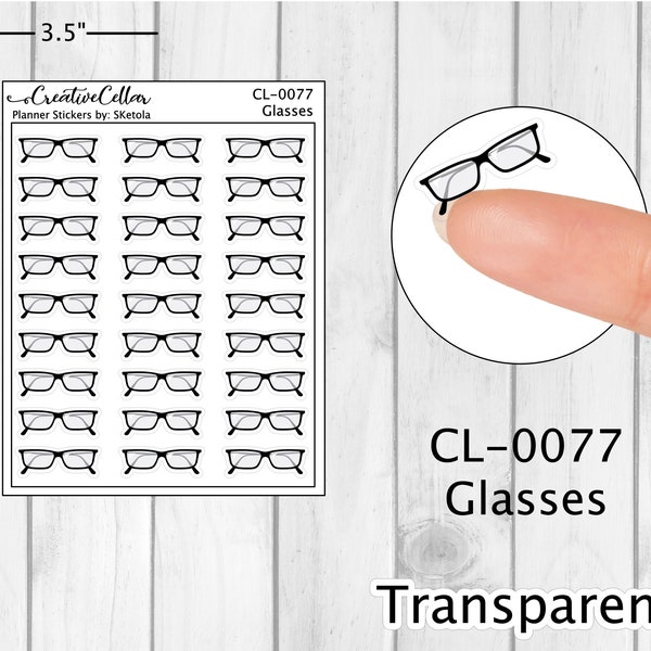 Eyeglasses Stickers Etsy