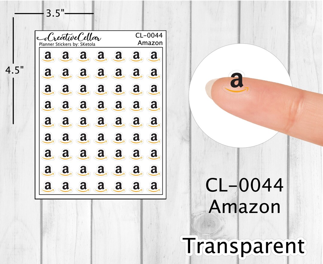 CL0044 // Amazon Planner Stickers 63 Transparent Delivery Reminder