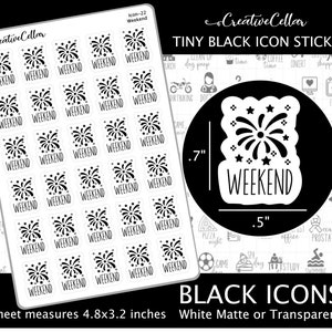 ICNE-22 // Stickers pour agenda de week-end : jour de congé, pas de travail