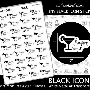 ICON-48 // Happy Hour-plannerstickers, feest, club, bar, pub