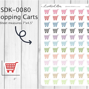SDK-0080 // ショッピングカート プランナー ステッカー 機能的 72 バギー ステッカー