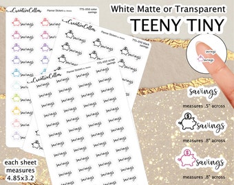 TTS-050 // Savings Planner Stickers Save Money Bank Account Budget
