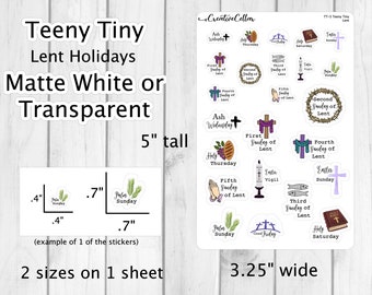 TT-5 // Lent Holidays with Clipart Teeny Tiny Planner Stickers Christian Holidays