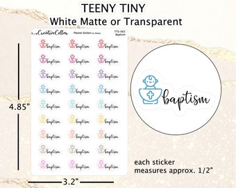 TTS-063 // Baptism Planner Stickers Baptize Ceremony Church