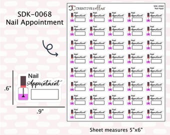 SDK-0068 // Plannerstickers Functionele nagelmanicure Afspraak elke planner