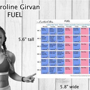EC-0008 // Caroline Girvan ENDGAME Workout Planner Stickers 