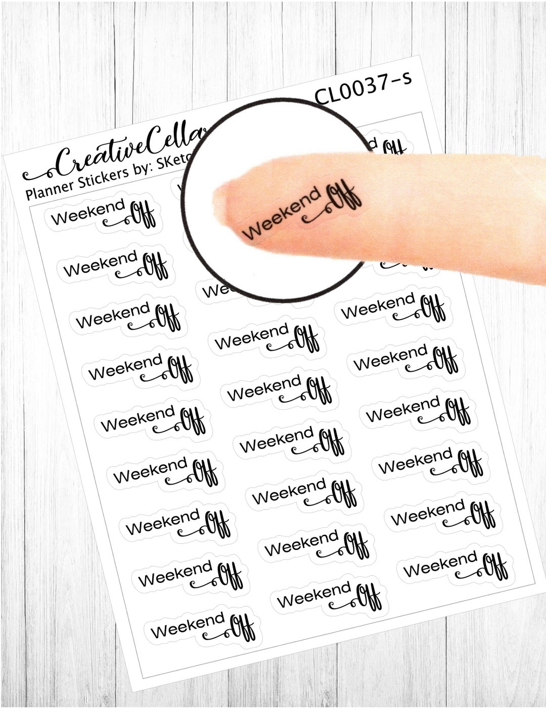 Weekend Off Sticker Weekend off Planner Stickers cl-0037-s 27 Script Stickers for Planner ...