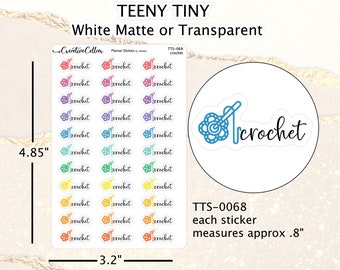 TTS-068 // Stickers pour agenda au crochet, fabrication de fil à coudre en laine