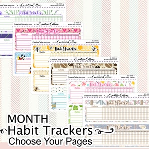 5 Row Weekly Habit Tracker Stickers - Strawberry – Stickers by AshleyK