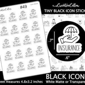 ICON-49 // Stickers verzekeringsplanner, betaling, rekening, huis, auto