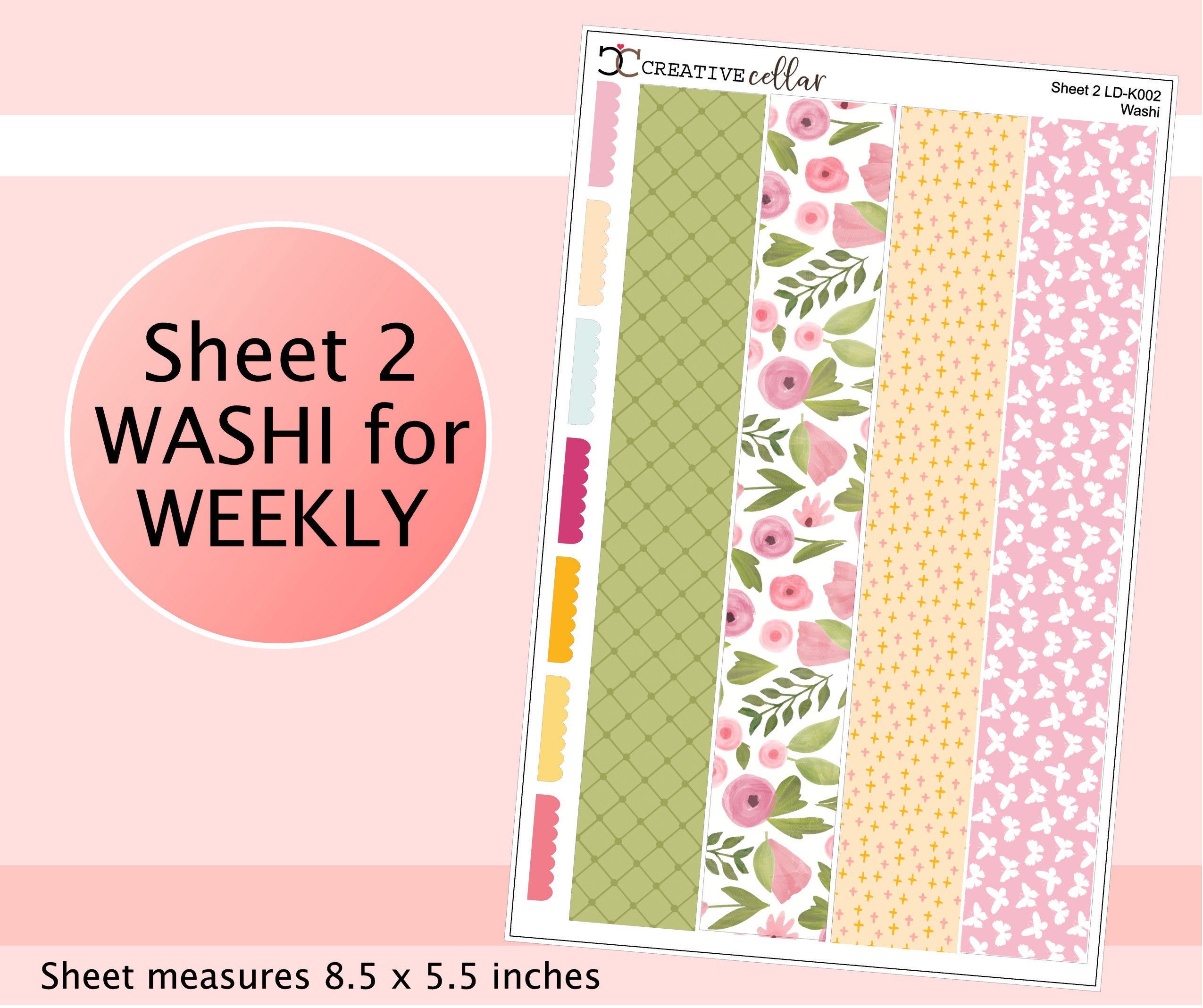 LD-K002 //laurel Denise Planner Sticker Kit - Pink Spring Weekly and ...
