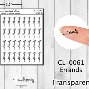 CL-0061 // Pegatinas para agenda de recados 32 pegatinas transparentes