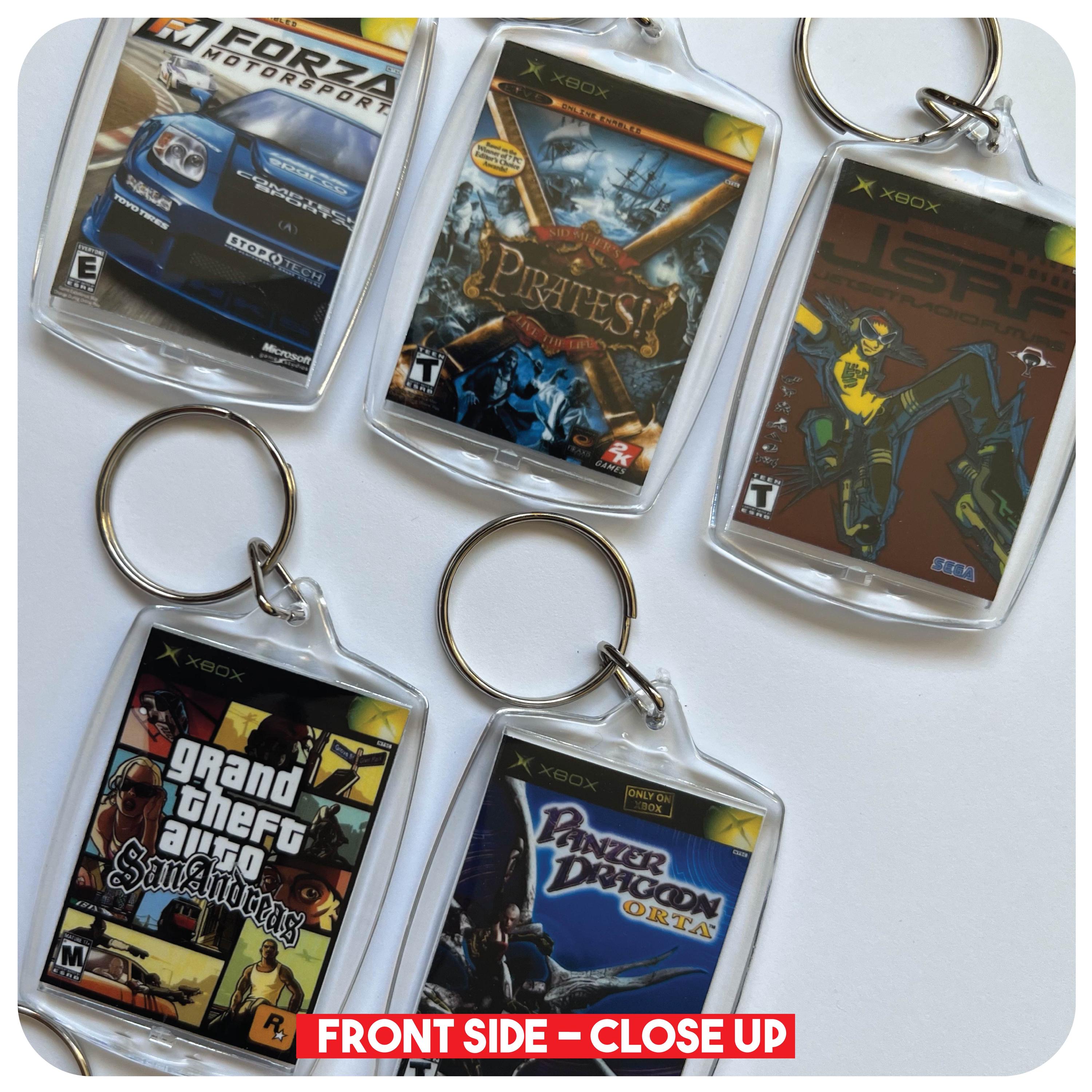 Miniature Xbox Video Game Case Art Keychain | Retro Gamer Keychain