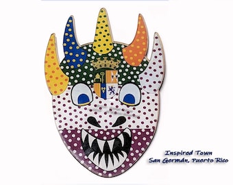Celebrating Puerto Rico - San Germán mini-Vejigante Mask Wall Art