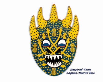 Celebrating Puerto Rico - Caguas mini-Vejigante Mask Wall Art