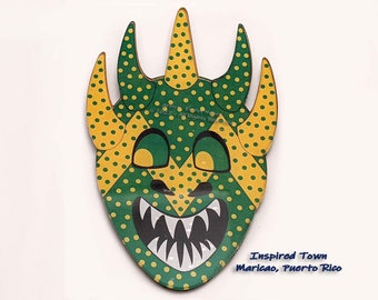 Celebrating Puerto Rico - Maricao mini-Vejigante Mask Wall Art