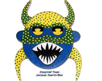 Celebrating Puerto Rico - Corozal mini-Vejigante Mask Wall Art