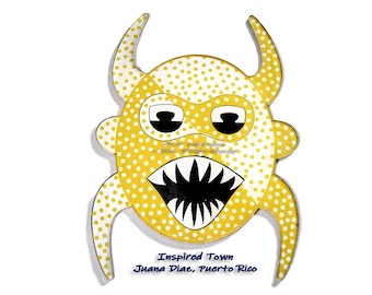 Celebrating Puerto Rico - Juana Diaz mini-Vejigante Mask Wall Art