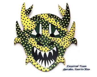 Célébrer Porto Rico - Gurabo mini-Vejigante Mask Wall Art