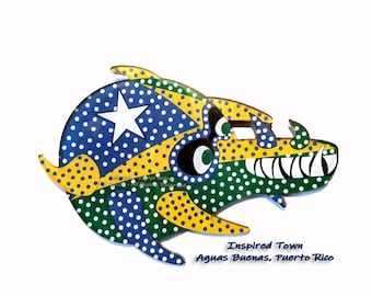 Célébration de Porto Rico - Aguas Buenas mini-Vejigante Mask Wall Art