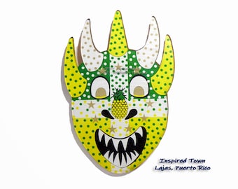 Celebrating Puerto Rico - Lajas mini-Vejigante Mask Wall Art