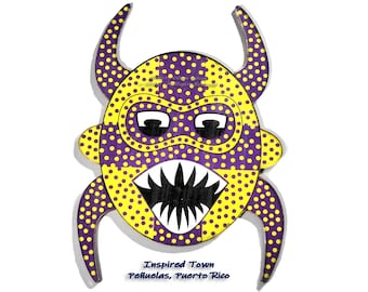 Celebrating Puerto Rico - Peñuelas mini-Vejigante Mask Wall Art