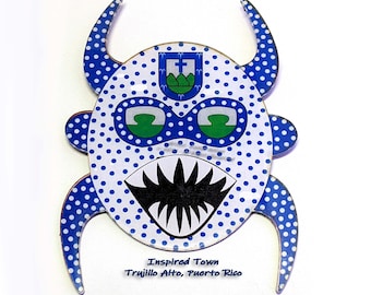 Celebrating Puerto Rico - Trujillo Alto mini-Vejigante Mask Wall Art