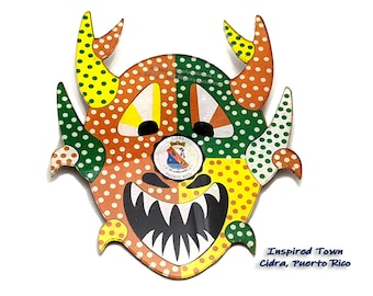 Celebrating Puerto Rico - Cidra mini-Vejigante Mask Wall Art
