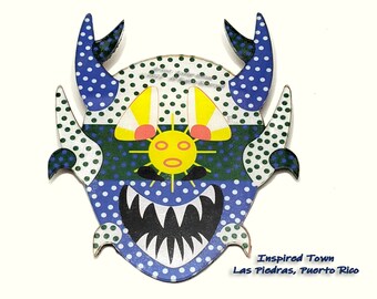 Celebrating Puerto Rico - Las Piedras mini-Vejigante Mask Wall Art