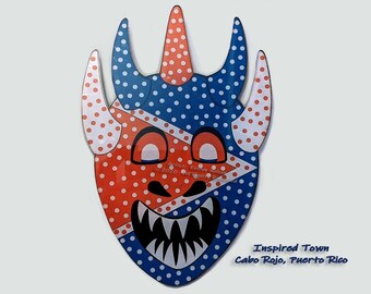 Celebrating Puerto Rico - Cabo Rojo mini-Vejigante Mask Wall Art