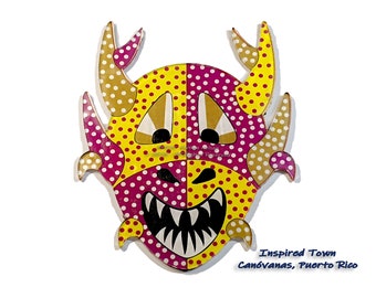 Célébration de Porto Rico - Canóvanas mini-Vejigante Mask Wall Art