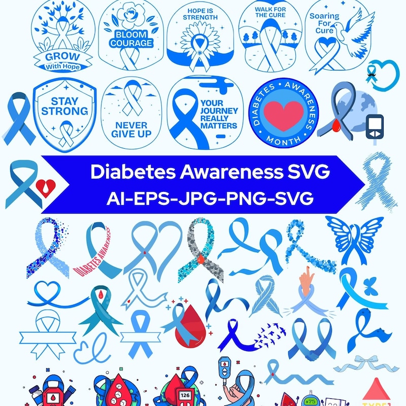 Diabetes Awareness Ribbon - Etsy