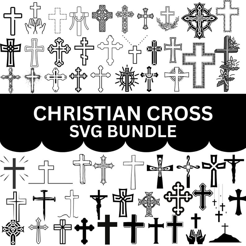 Christian Cross SVG Bundle, Religious Vector Art (digital Download) - Etsy
