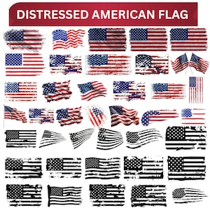 Beunruhigte amerikanische Flagge SVG, Grunge USA 4. Juli Schnittdatei (Digital Download)