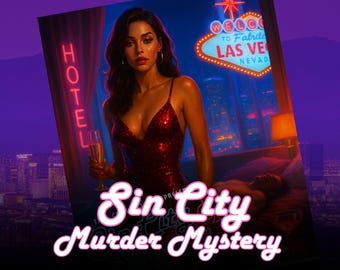 Vegas Party Printable Murder Mystery Kit for Adults Instant Download
