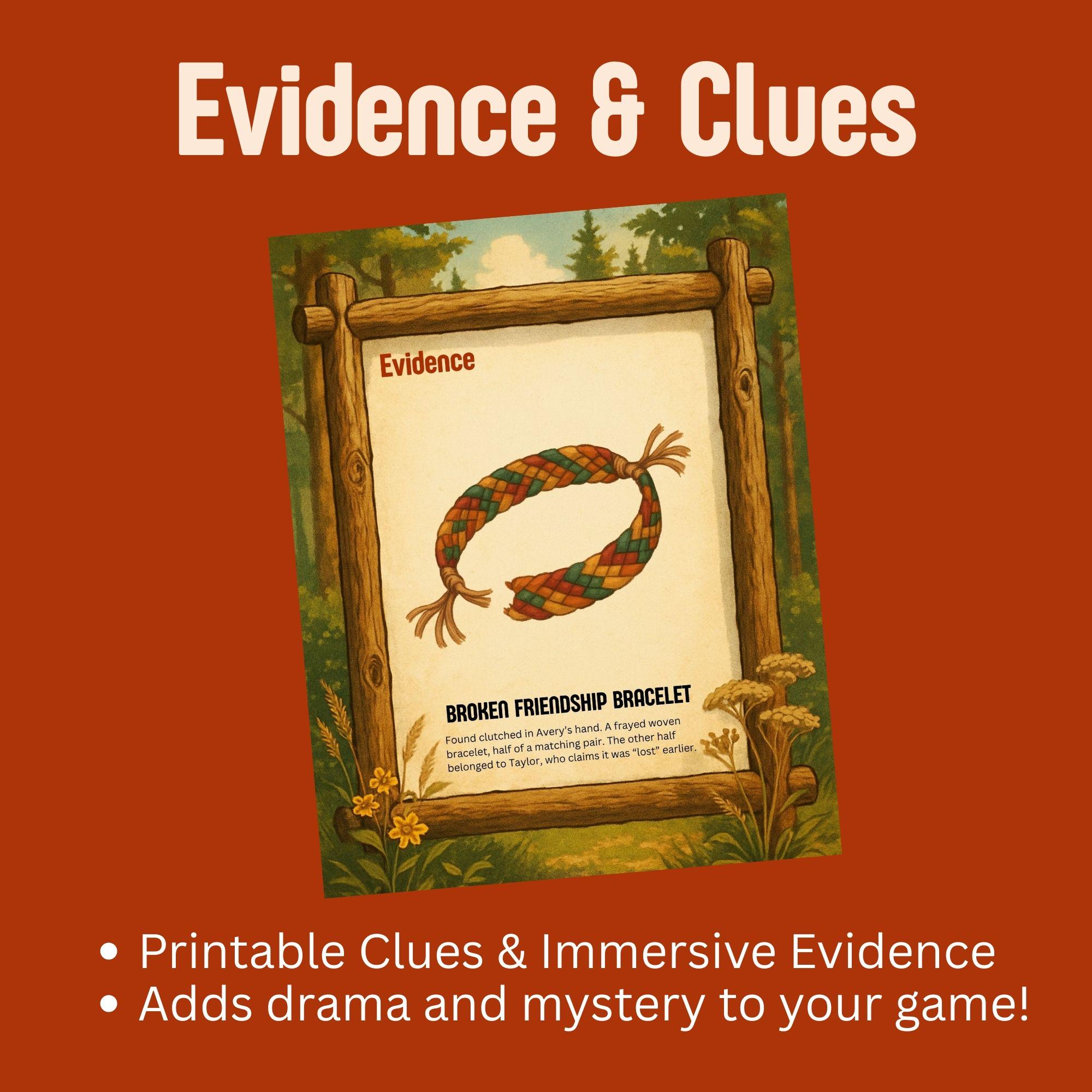 Printable Murder Mystery Party Game for Teens, Summer Camp Mystery Kit ...