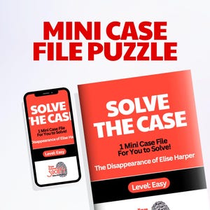 True Crime Mystery Game – Elise Harper Mini Case File | PDF Puzzle for Crime Lovers