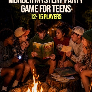 Summer Camp Murder Mystery Game, Printable Camp Party Game for Teens, 15 Player Murder Mystery Kit image 1