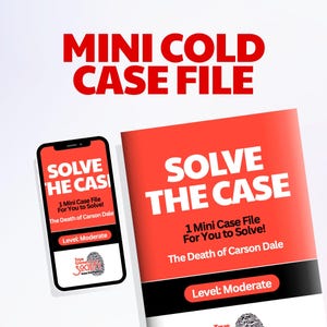 True Crime Mystery Game – Carson Dale Mini Case File | PDF Puzzle for Crime Lovers