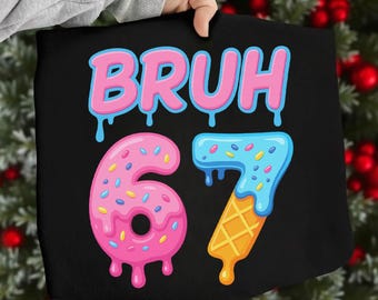 67 sechs sieben eiscreme trend png gen z png meme 67 lustige nummer digitaler download