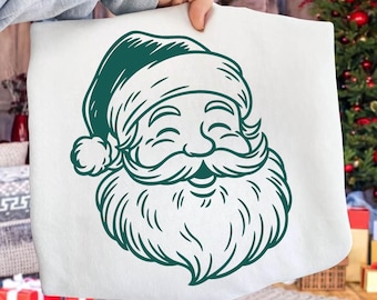 Santa Shirt SVG Hand Drawn Santa Png, Trendy Christmas PNG, Retro Santa Claus Sublimation Design for Shirts DTF Png File! (digital download)