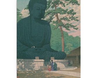 Gran Buda de Kamakura, Kawase Hasui, Japón antiguo - 120, 252 y 500 piezas, decoración de interiores para meditación, regalos de atención plena, actividades para aliviar el estrés