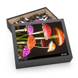 Colorful Mushroom Puzzle - 120, 252, 500-Piece, Fun Gift for Nature Lovers, Family Game Night, Home Decor, Unique Collectible