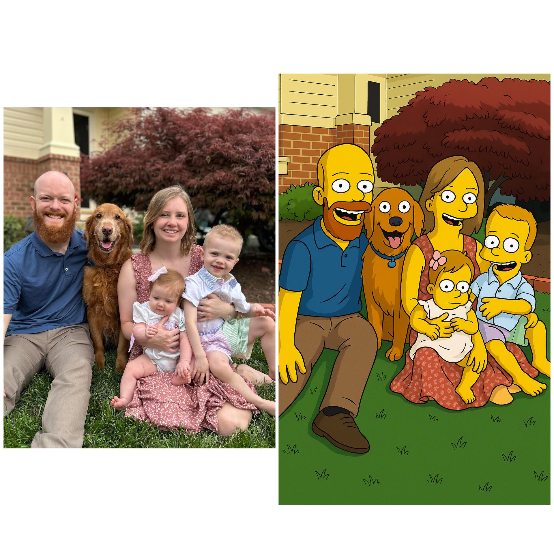 custom simpsons cartoon picture | digital file