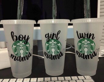 mama starbucks cup | boy mama | girl mama | twin mama | gift for mom | mothers day gift | babyshower gift