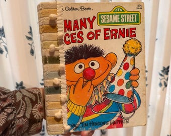 Handmade Junk Journal Sesame Street Little Golden Book
