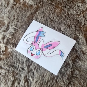 Sylveon Peeker Sticker / Waterproof / Weather Resistant / Car Decals / Stickers