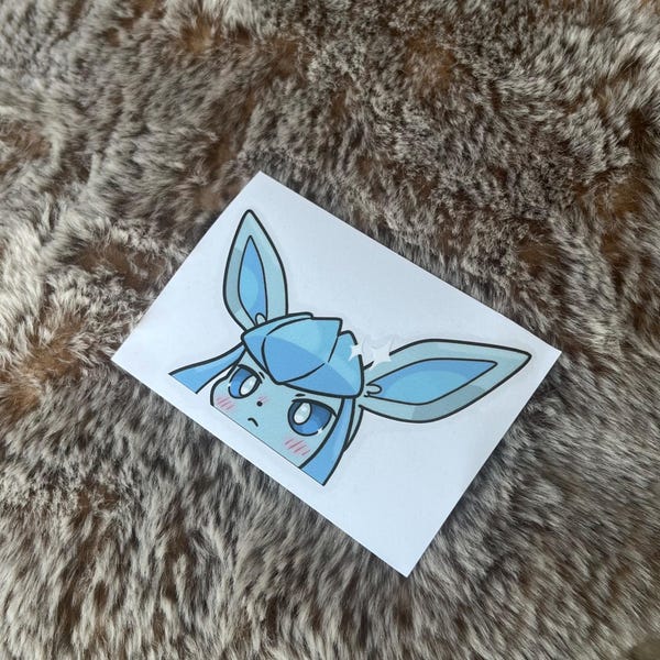 Glaceon Peeker / Waterproof / Weather Resistant / Car Decals / Stickers